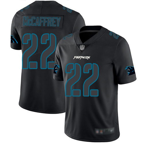 Carolina Panthers Limited Black Men Christian McCaffrey Jersey NFL Football #22 Rush Impact->carolina panthers->NFL Jersey